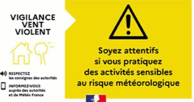 MÉTÉO : Vigilance jaune vents violents et orages
